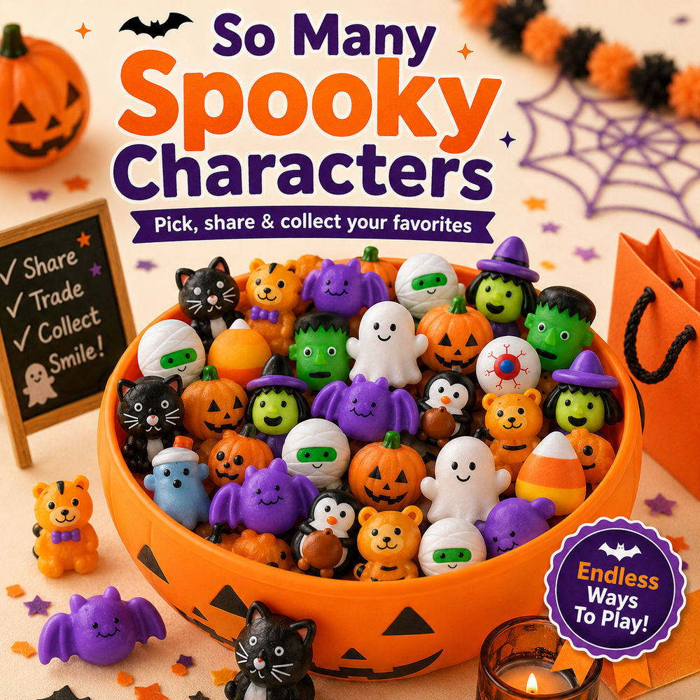 ๐ฅ Last Day 60% OFF โ 50PCS Halloween Mochi Squishy Toys for Party Favors & Spooky Fun ๐